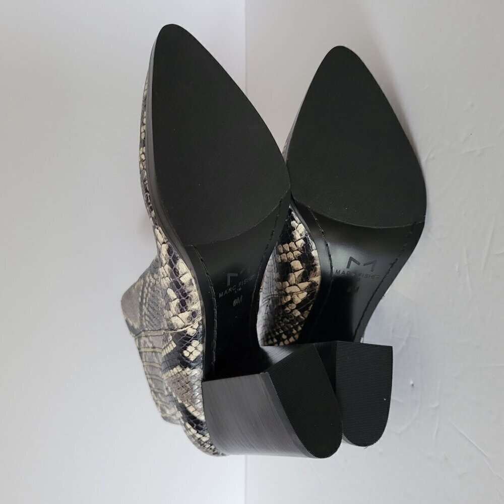 March Fisher Reptile print chunky heel Chelsea boots Women Size 6 - Picture 7 of 12